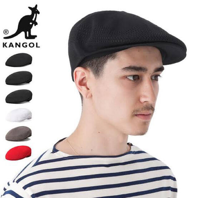 KANGOL(カンゴール)のカンゴール　ハンチング　ブラック　メッシュ メンズの帽子(ハンチング/ベレー帽)の商品写真