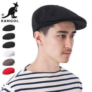 カンゴール(KANGOL)のカンゴール　ハンチング　ブラック　メッシュ(ハンチング/ベレー帽)