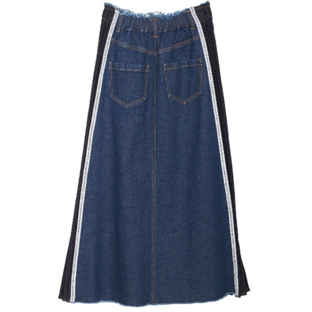 Ameri VINTAGE(アメリヴィンテージ)のAMERI   新品★SIDE PLEATS DENIM SKIRT Ｓサイズ★ レディースのスカート(ロングスカート)の商品写真