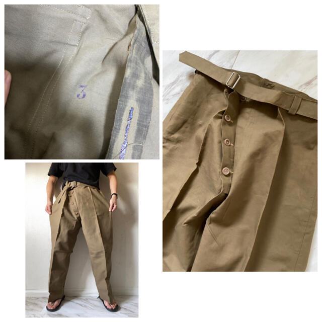 Maison Martin Margiela(マルタンマルジェラ)のdead stock 極美品 vintage イタリア軍 50s オーバーパンツ メンズのパンツ(ワークパンツ/カーゴパンツ)の商品写真