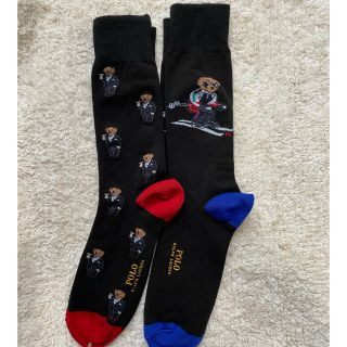 ポロラルフローレン(POLO RALPH LAUREN)のポロラルフローレンのメンズのポロベアソックス2セットサイズ26〜29cm新品(ソックス)