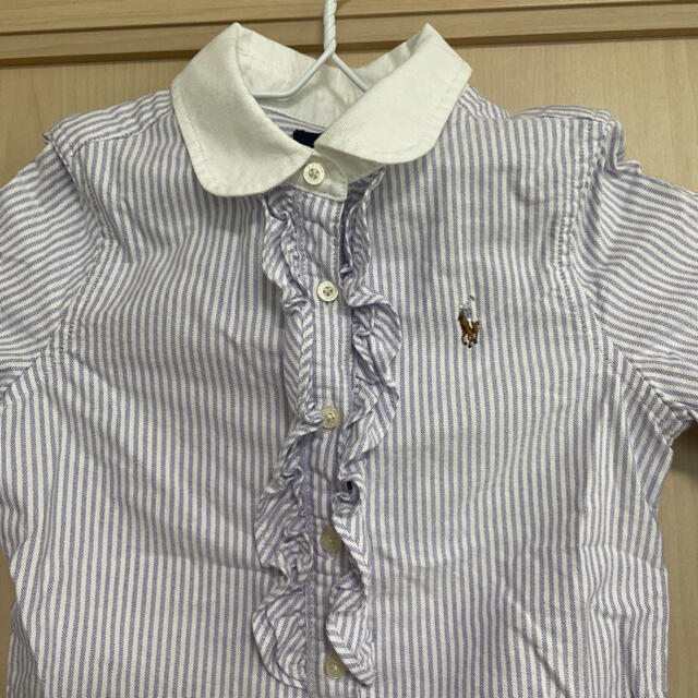 POLO RALPH LAUREN(ポロラルフローレン)のラルフローレン　110サイズ　薄いラベンダー　フリルシャツ キッズ/ベビー/マタニティのキッズ服男の子用(90cm~)(ブラウス)の商品写真