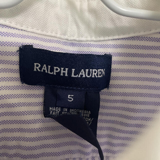 POLO RALPH LAUREN(ポロラルフローレン)のラルフローレン　110サイズ　薄いラベンダー　フリルシャツ キッズ/ベビー/マタニティのキッズ服男の子用(90cm~)(ブラウス)の商品写真