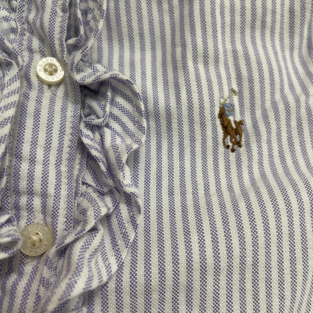 POLO RALPH LAUREN(ポロラルフローレン)のラルフローレン　110サイズ　薄いラベンダー　フリルシャツ キッズ/ベビー/マタニティのキッズ服男の子用(90cm~)(ブラウス)の商品写真