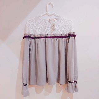 アクシーズファム(axes femme)の新品タグ付き axes femme レース切替レジメカットPO(カットソー(長袖/七分))