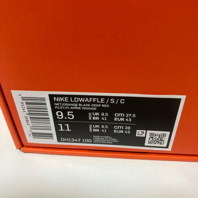 NIKE(ナイキ)のCLOT×SACAI×NIKE LD WAFFLE ORANGE BLAZE メンズの靴/シューズ(スニーカー)の商品写真