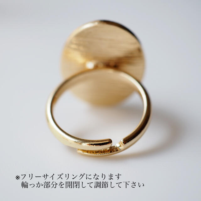 《残り1点》天然石ビルマ産翡翠のフリーサイズリング ハンドメイドのアクセサリー(リング)の商品写真