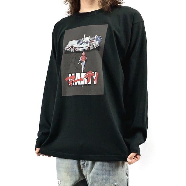 【バックトゥザフューチャー】新品 アニメ デザイン 黒 ロンT 長袖 Tシャツ