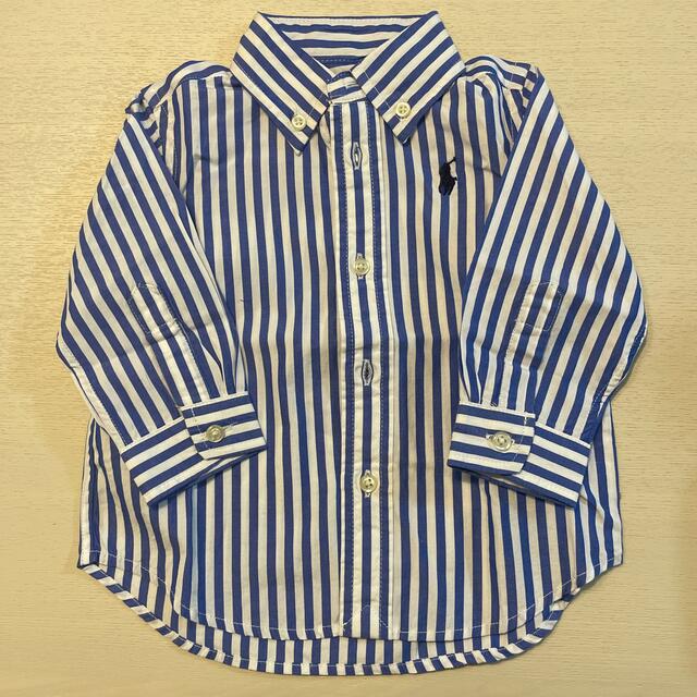 POLO RALPH LAUREN(ポロラルフローレン)のラルフローレン ベビー ストライプ長袖シャツ 12M キッズ/ベビー/マタニティのベビー服(~85cm)(シャツ/カットソー)の商品写真