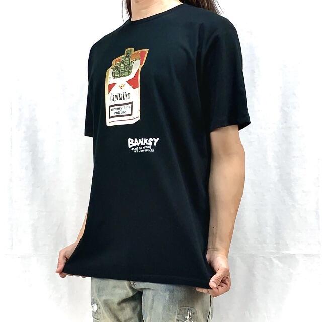 【BANKSY】新品 バンクシー マルボロ Marlboro 黒 Tシャツ