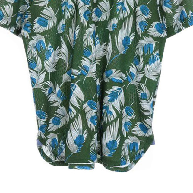 Callaway(キャロウェイ)のキャロウェイ シャツ カジュアル ボタニカル ロゴ 総柄 半袖 LL 緑 メンズのトップス(シャツ)の商品写真