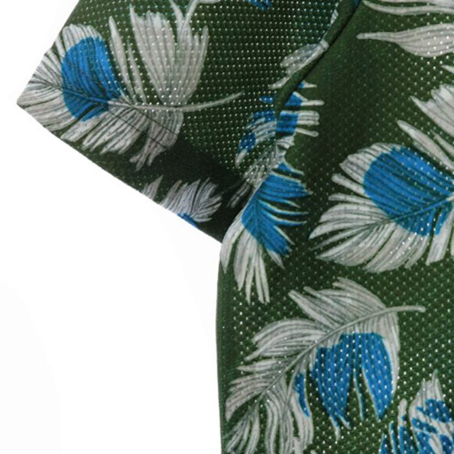 Callaway(キャロウェイ)のキャロウェイ シャツ カジュアル ボタニカル ロゴ 総柄 半袖 LL 緑 メンズのトップス(シャツ)の商品写真