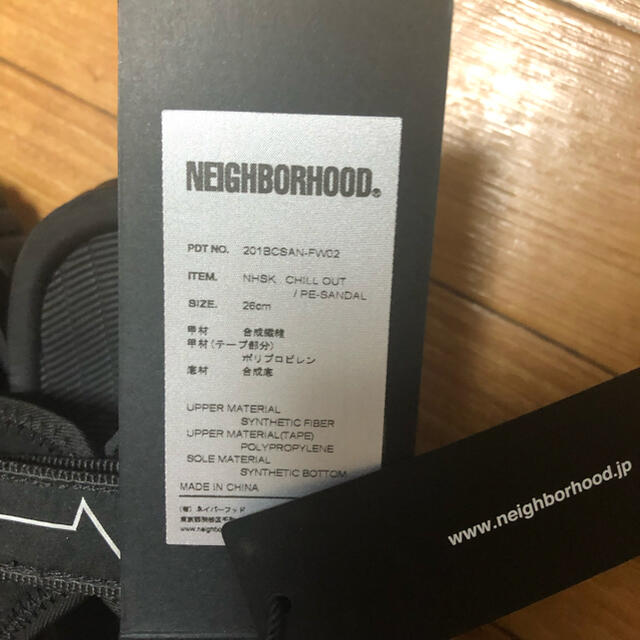 NEIGHBORHOOD(ネイバーフッド)のneighborhood サンダル 黒 26cm 美品 メンズの靴/シューズ(サンダル)の商品写真