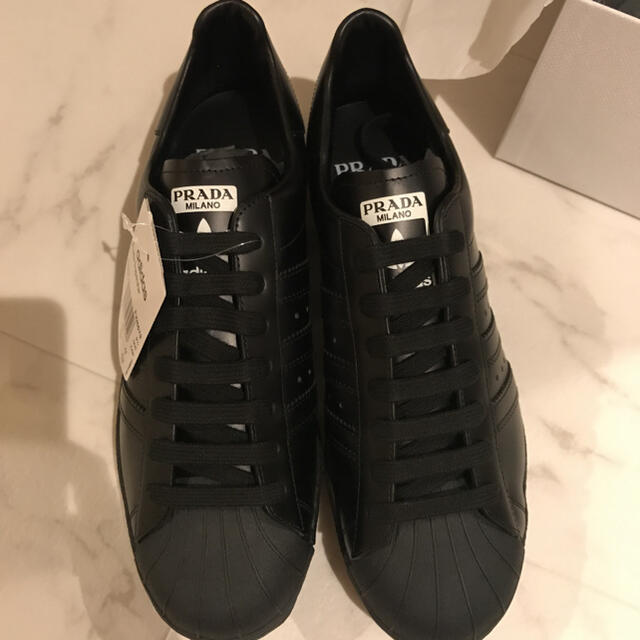 prada adidas コラボ限定抽選品　superstar 28cmブラック