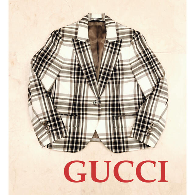 GUCCI - 大幅値下げ 新品 GUCCI グッチ チェック ジャケット GUCCI - 大幅値下げ 新品 GUCCI グッチ チェック ジャケット