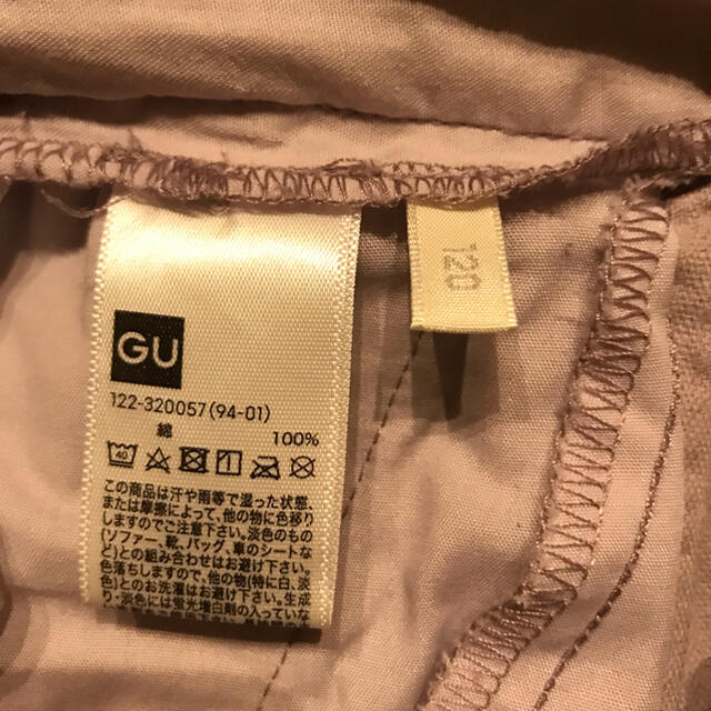 GU(ジーユー)のGU ワイドパンツ コーデュロイ コットン100% パープル 120cm キッズ/ベビー/マタニティのキッズ服女の子用(90cm~)(パンツ/スパッツ)の商品写真