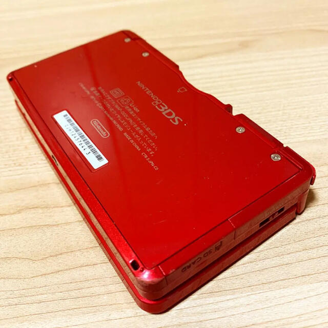 ニンテンドー3DS(ニンテンドー3DS)の動作確認済み⭐️任天堂3DS本体［フレアレッド］充電器付 エンタメ/ホビーのゲームソフト/ゲーム機本体(携帯用ゲーム機本体)の商品写真