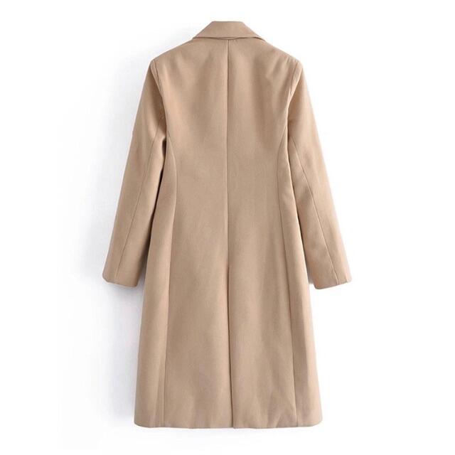 ZARA(ザラ)の🌰9月新作🌾5858◆beige ベージュ ロング チェスターコート レディースのジャケット/アウター(チェスターコート)の商品写真