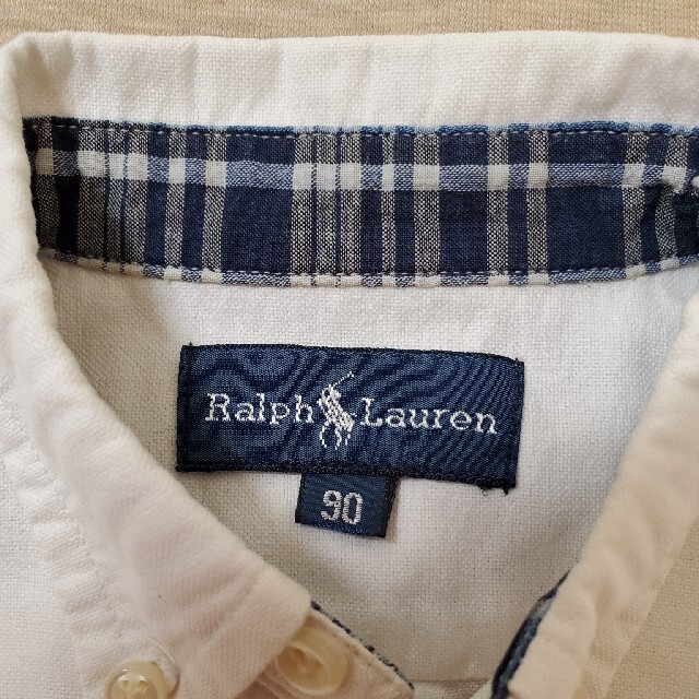 POLO RALPH LAUREN(ポロラルフローレン)のポロラルフローレン　白ボタンダウン　90cm キッズ/ベビー/マタニティのキッズ服男の子用(90cm~)(ブラウス)の商品写真