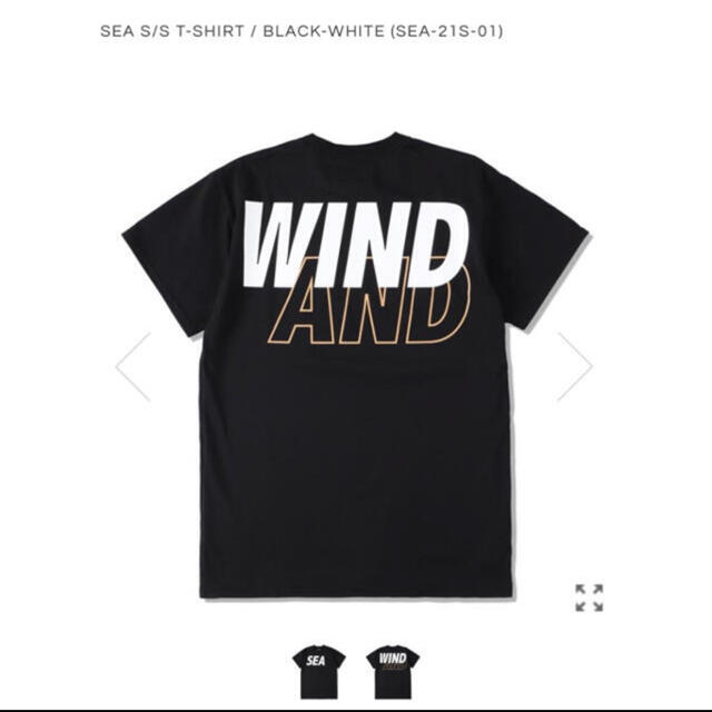 【良デザイン】WIND AND SEA 袖配色 両面ロゴ サーフ XL Tシャツ