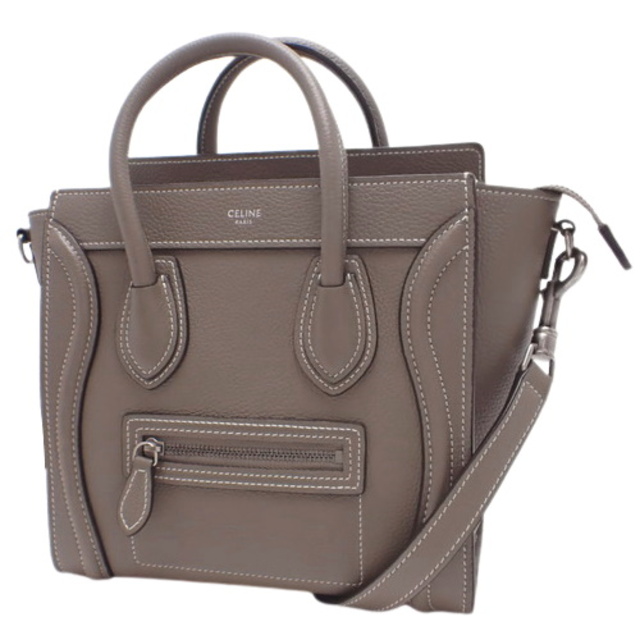 celine(セリーヌ)のセリーヌ ナノショッパー カーフスキン  グレージュ 40802004027 レディースのバッグ(ハンドバッグ)の商品写真