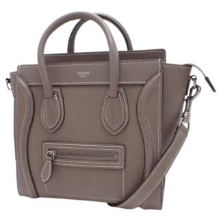 セリーヌ(celine)のセリーヌ ナノショッパー カーフスキン  グレージュ 40802004027(ハンドバッグ)