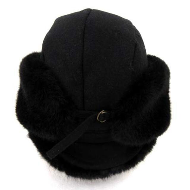 KANGOL(カンゴール)のカンゴール アビエーター ロシア帽 ウール エコファー 帽子 黒 L レディースの帽子(その他)の商品写真