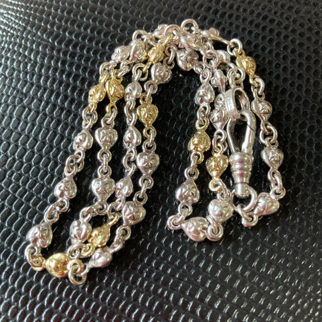 タイニーハートクロスチェーン 18K×シルバー 16インチ - www ...