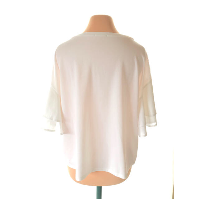 GU(ジーユー)のGU フリルスリーブTシャツ レディースのトップス(Tシャツ(半袖/袖なし))の商品写真