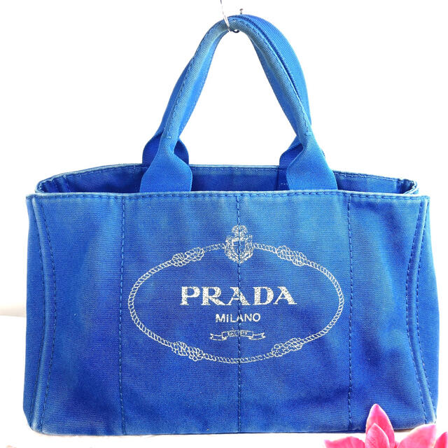 PRADA プラダ カナパ ブルー Lサイズ