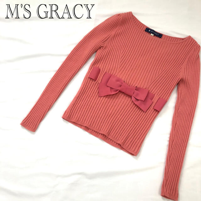 M'S GRACY(エムズグレイシー)のM'S GRACY/エムズグレイシー/ニット/長袖/リボン レディースのトップス(ニット/セーター)の商品写真