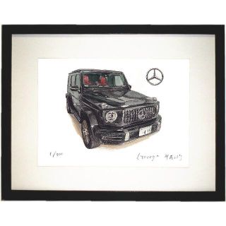 GC-1697メルセデスAMG G63限定版画サイン額装作家平右ヱ門