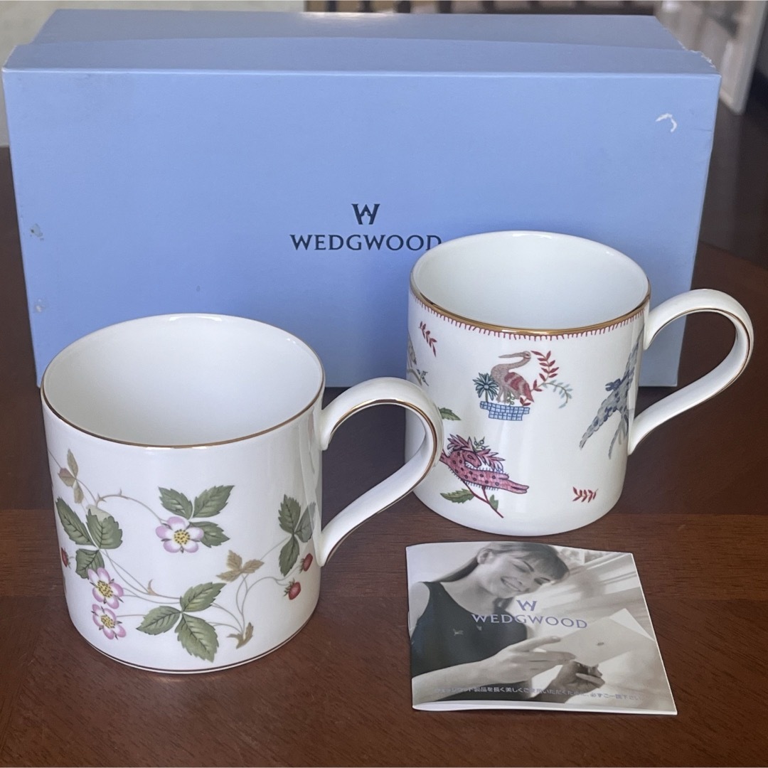 WEDGWOOD(ウェッジウッド)の【美品】ウェッジウッド★ワイルドストロベリー＆ミシカルクリーチャーズ★マグカップ インテリア/住まい/日用品のキッチン/食器(食器)の商品写真