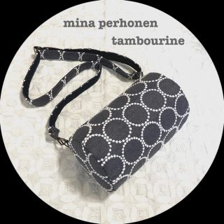 mina perhonen - ミナペルホネン ︎ロールショルダーM ︎タンバリンネイビー ︎ハンドメイドの通販｜ラクマ