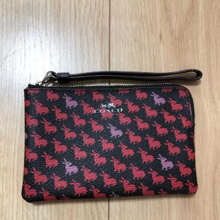 《未使用》coach リストレット ポーチ うさぎ