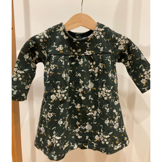 PETIT BATEAU(プチバトー)のお値下げ　プチバトー　ワンピース12m キッズ/ベビー/マタニティのベビー服(~85cm)(ワンピース)の商品写真