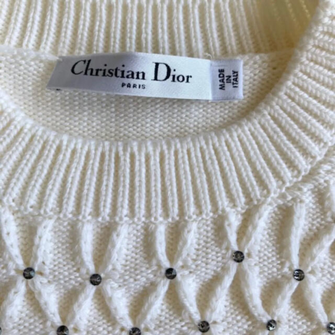 Christian Dior(クリスチャンディオール)のディオール  ニット  トップス  セーター  ビジュー レディースのトップス(ニット/セーター)の商品写真