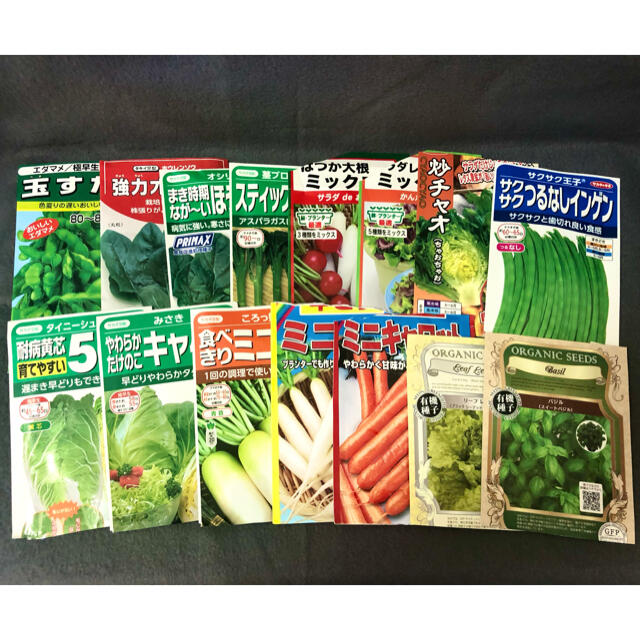 選べる野菜の種 5種類セット　おまけつき 食品/飲料/酒の食品(野菜)の商品写真