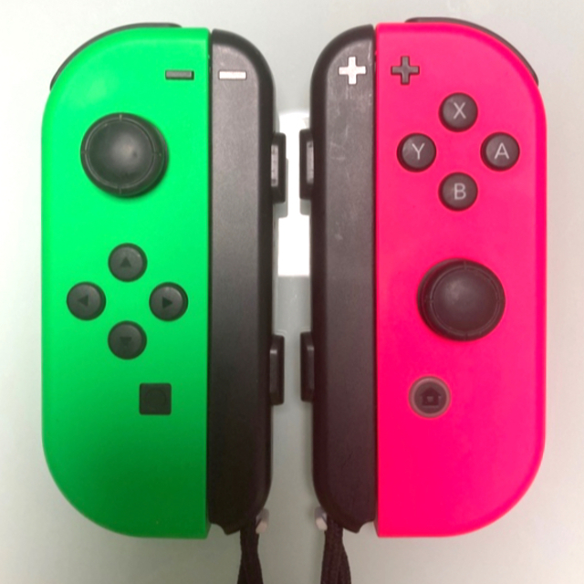 Nintendo Switch(ニンテンドースイッチ)のNintendo Switch Joy-Con ネオングリーン×ネオンピンク エンタメ/ホビーのゲームソフト/ゲーム機本体(家庭用ゲーム機本体)の商品写真