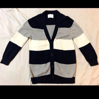 ザラキッズ(ZARA KIDS)のZARA ボーダーカーディガン　140cm(カーディガン)