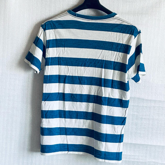 UNIQLO(ユニクロ)のユニクロ　Tシャツ　ネイビー×ホワイトのボーダー メンズのトップス(Tシャツ/カットソー(半袖/袖なし))の商品写真