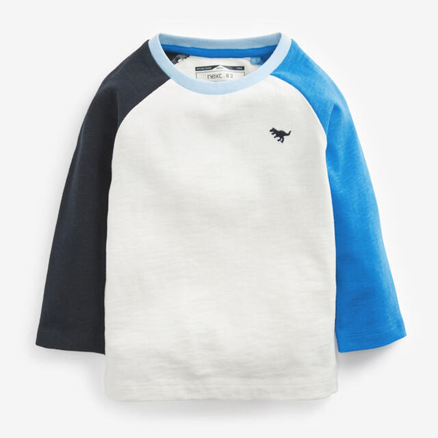 NEXT(ネクスト)のブルー コージー長袖ラグランTシャツ（3m-7y） キッズ/ベビー/マタニティのベビー服(~85cm)(シャツ/カットソー)の商品写真