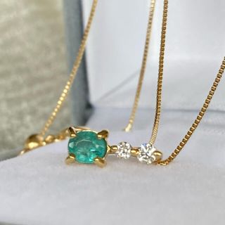 天然パライバトルマリン ネックレス♡パライバネックレス パライバ0.24ct(ネックレス)