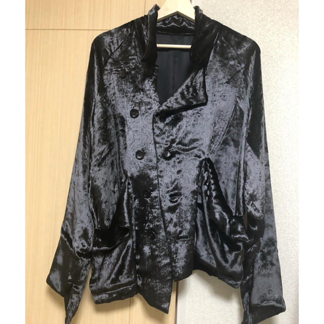 Yohji Yamamoto(ヨウジヤマモト)の定価15万　Sulvam★20aw ベルベット　変形ジャケット メンズのジャケット/アウター(テーラードジャケット)の商品写真