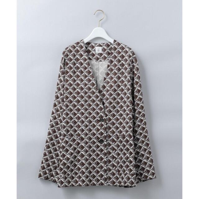 BEAUTY&YOUTH UNITED ARROWS(ビューティアンドユースユナイテッドアローズ)の6 ROKU SQUARE PRINT SHIRT JACKET ジャケット レディースのジャケット/アウター(ノーカラージャケット)の商品写真