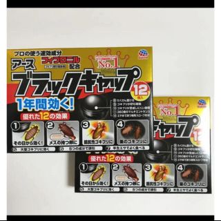 アースセイヤク(アース製薬)のアース ブラックキャップ ゴキブリ駆除剤(12 コ入)×2 個　新品(その他)