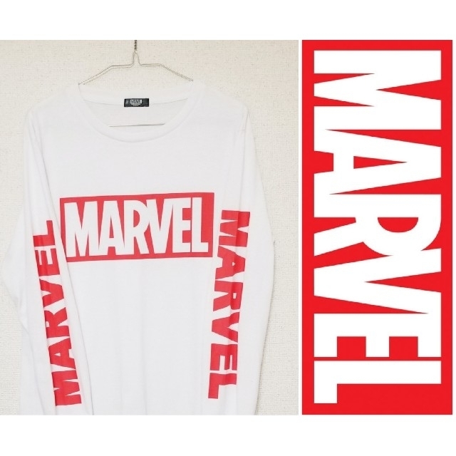 MARVEL(マーベル)のMARVEL (マーベル) ロゴプリント クルーネック 長袖 Tシャツ レディースのトップス(Tシャツ(長袖/七分))の商品写真