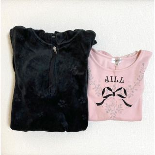 ジルスチュアート(JILLSTUART)の値下げ　ジルスチュアート　130cm 長袖Tシャツ　ピンク& ロングパーカー　黒(その他)