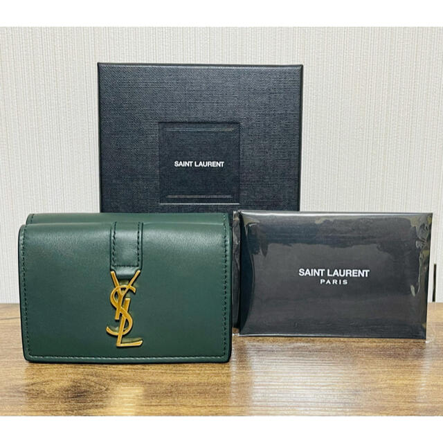 YSLライン サンローラン 折りたたみ財布 タイニーウォレット 値下げし