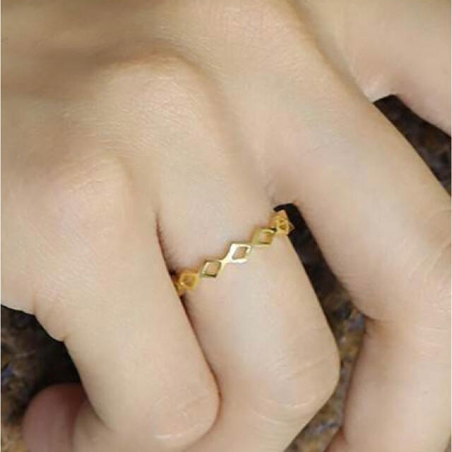 ひし形　ステンレス　指輪　5号　 レディースのアクセサリー(リング(指輪))の商品写真